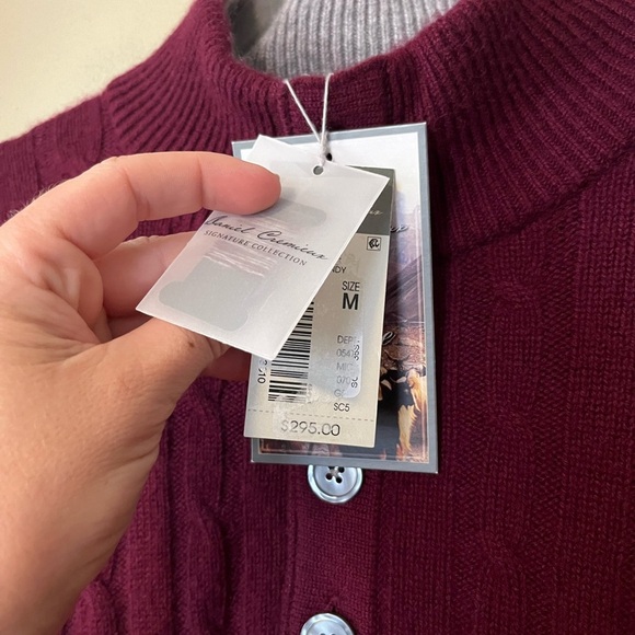 Daniel Cremieux 100% Cashmere Cable knit Sweater New - Picture 5 of 11